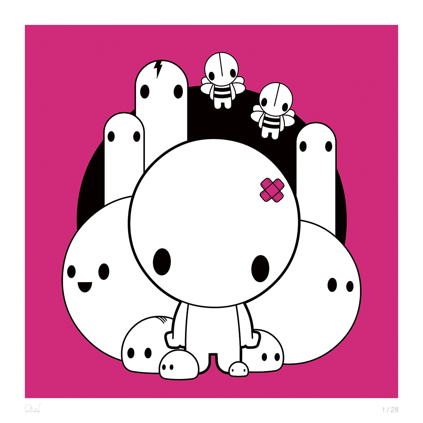 Looking after the little ones print signed