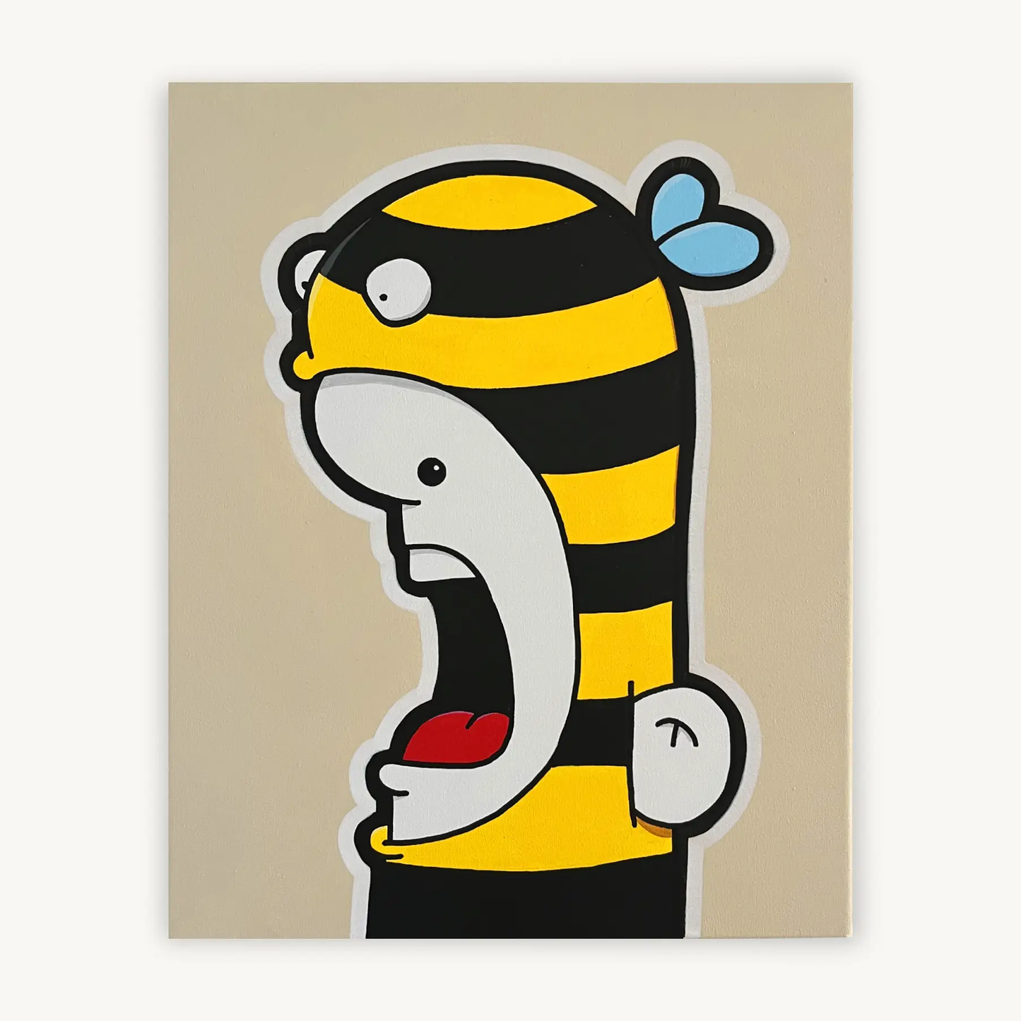 Shouter vs Bee painting