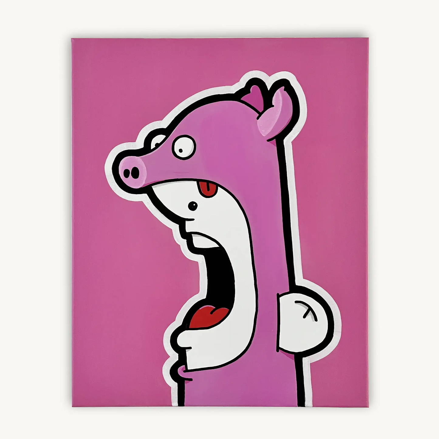 Shouter vs Pig painting