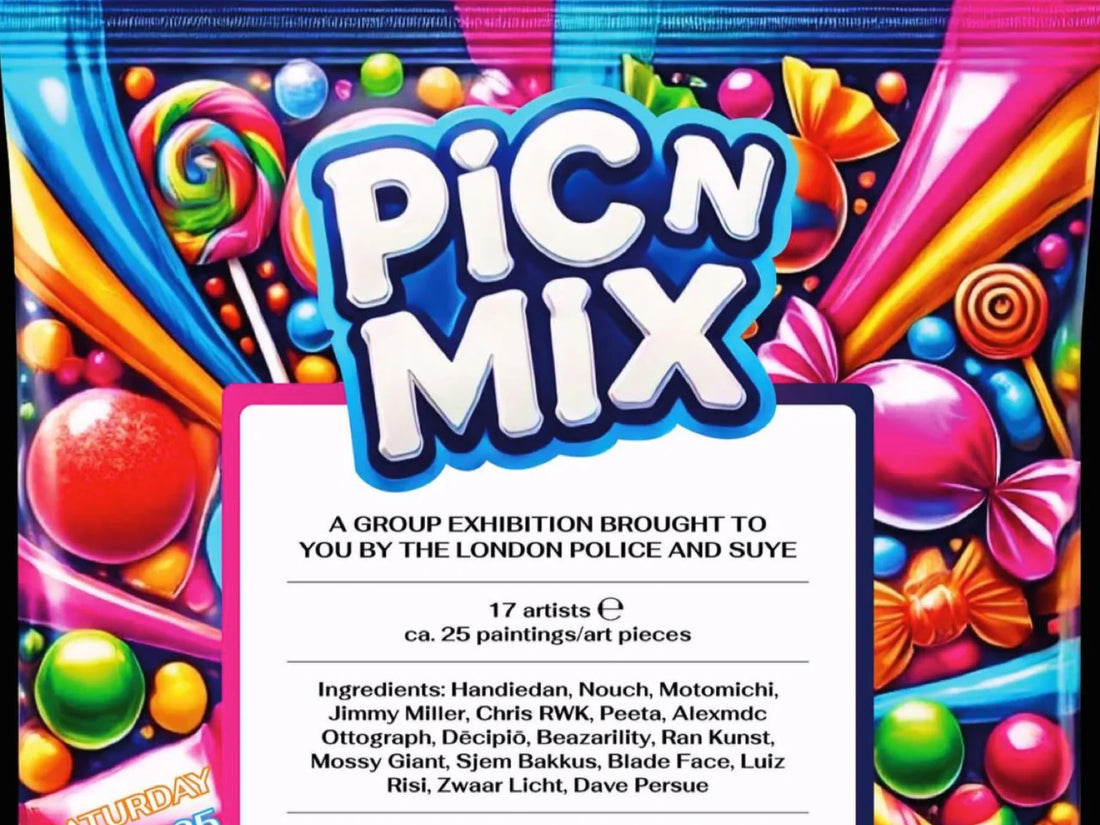Pic N Mix group exhibition at The London Police X Suye art gallery