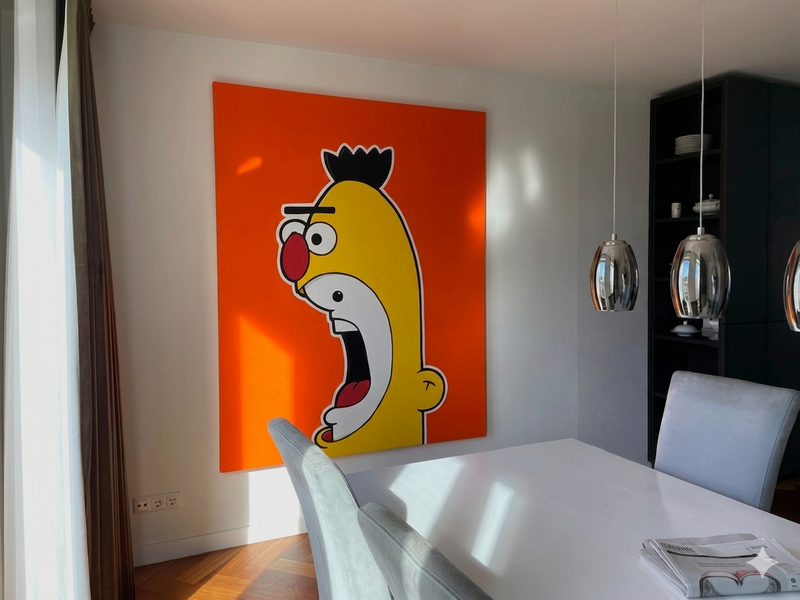 Large Shouter vs Bert painting in its new home
