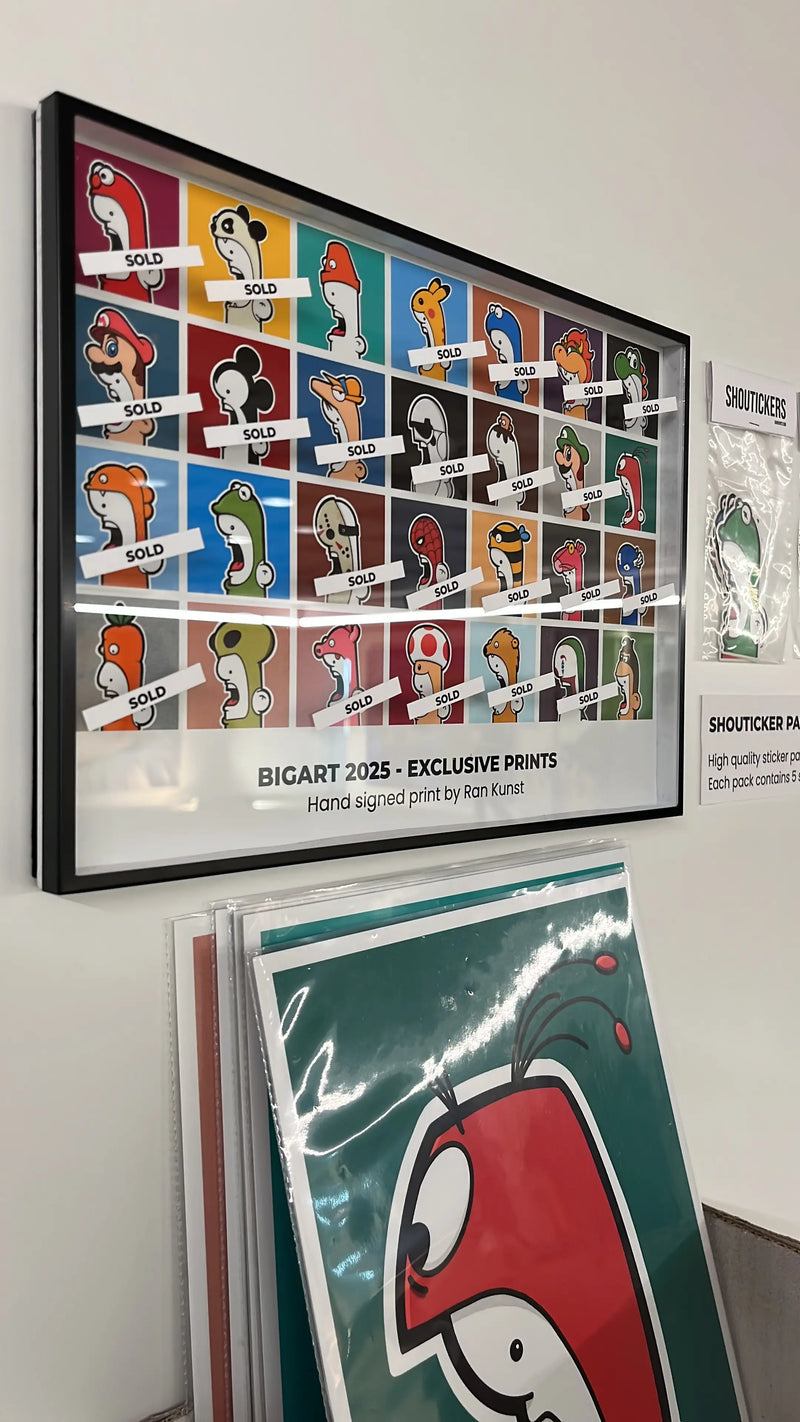 Ran Kunst's art prints selling out at Big rt 2025