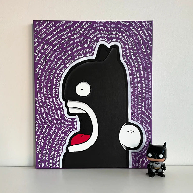 Shouter vs Batman painting. Sold