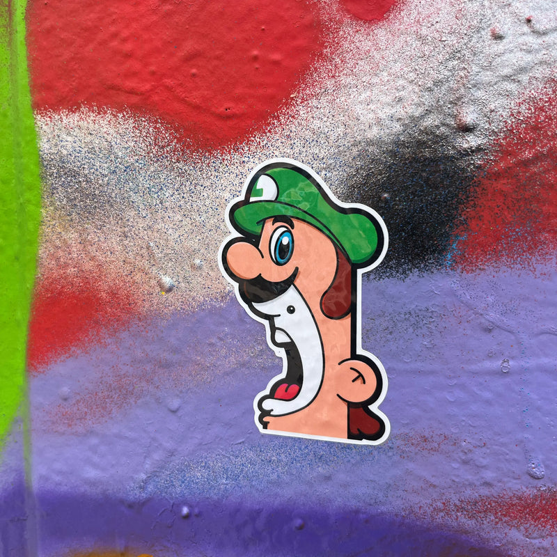 Shouter vs Luigi sticker by Ran Kunst