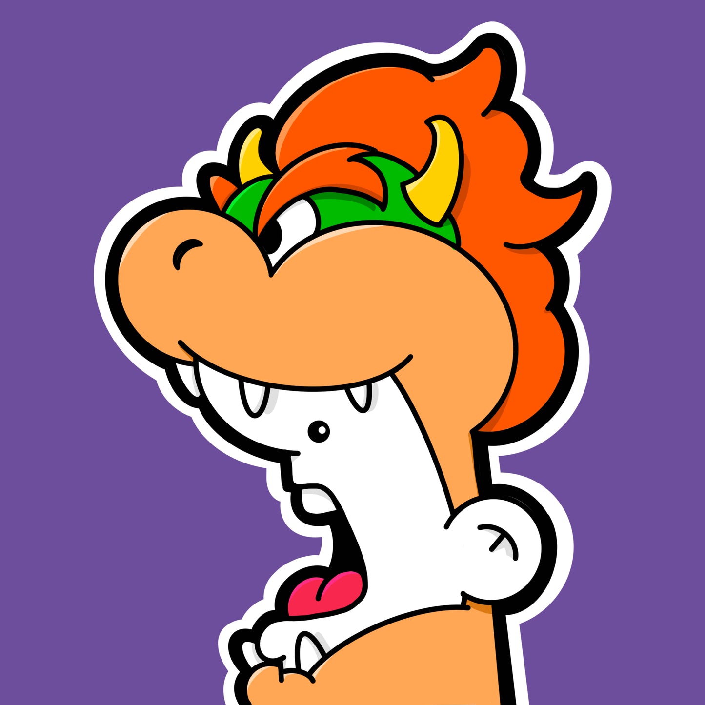 The Shouter in a Bowser costume