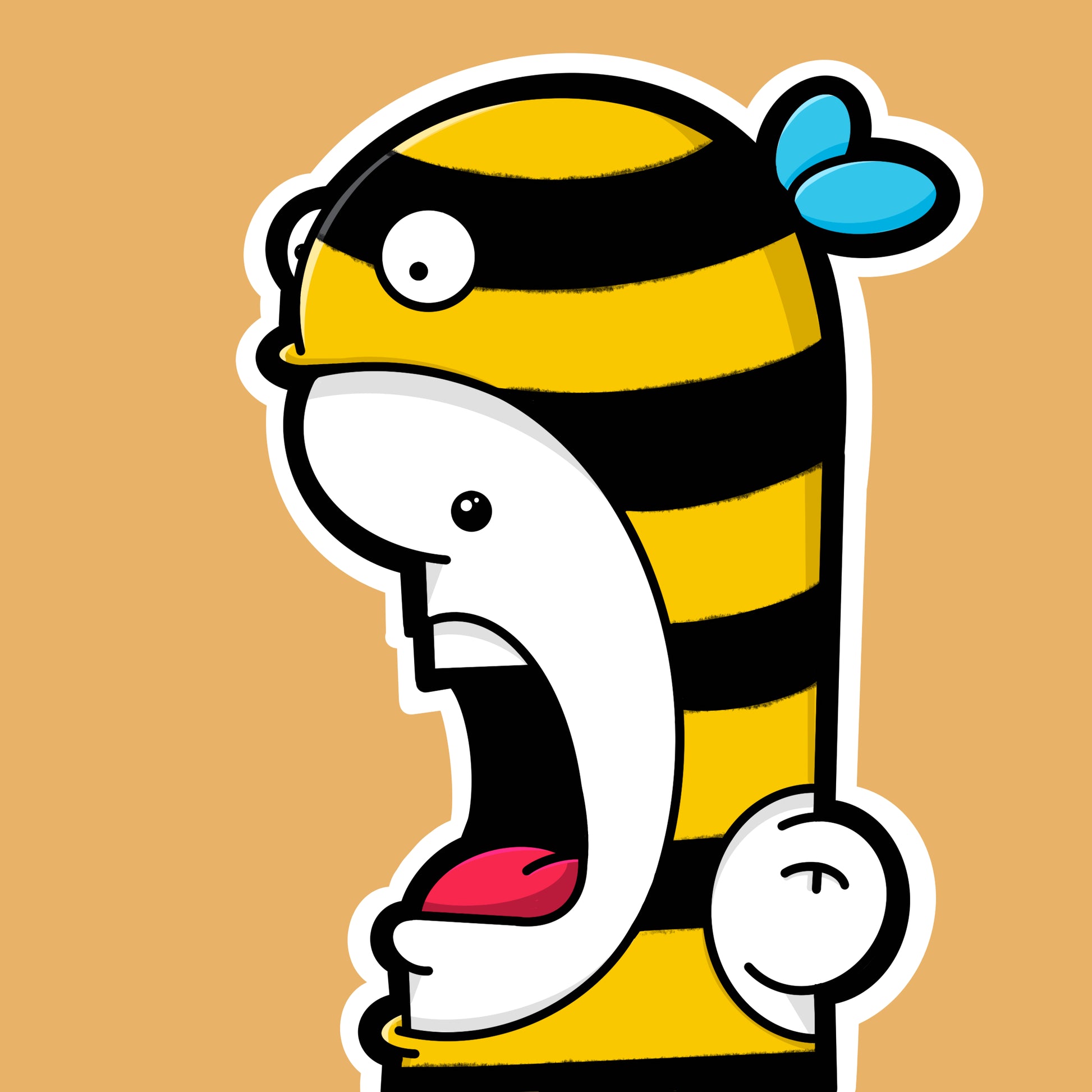 The Shouter in a Bee costume