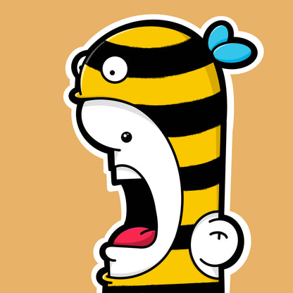 The Shouter in a Bee costume