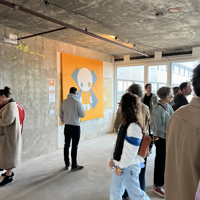 A 2x2 metre painting of Bill Kill vol3 by Ran Kunst at the BIG ART art show in Amsterdam