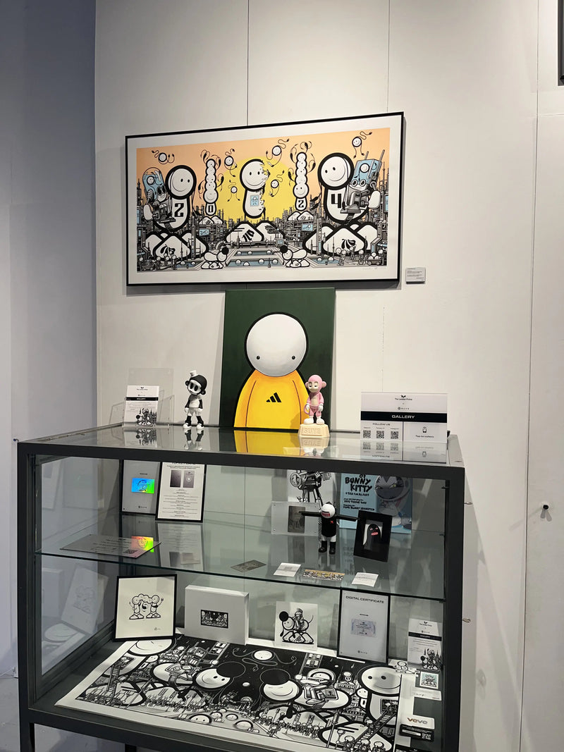 Me and My Adidas painting by Ran Kunst in the Suye art gallery in Amsterdam. Sold