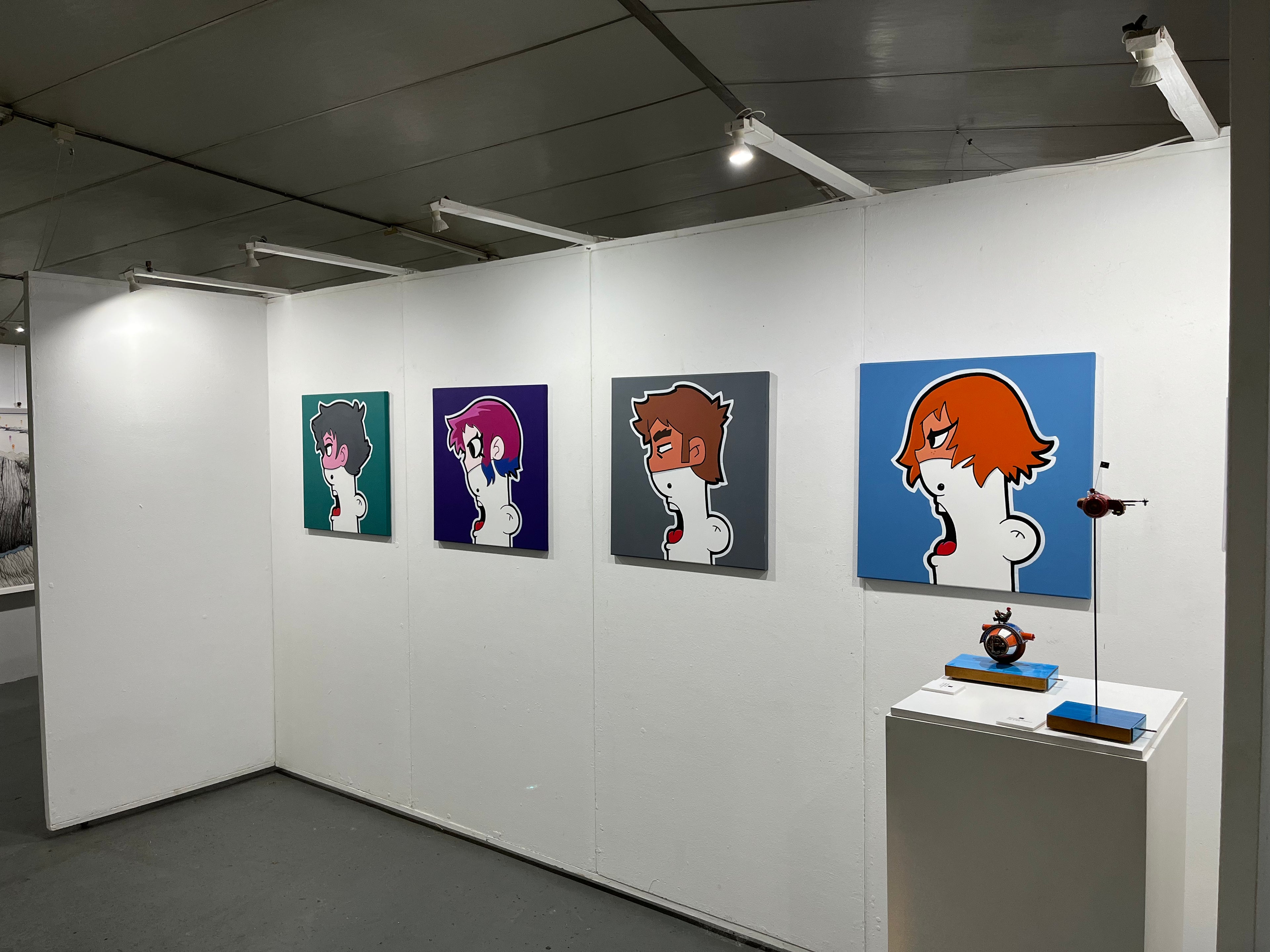 Ran kunst shouter art at Mick's art galley