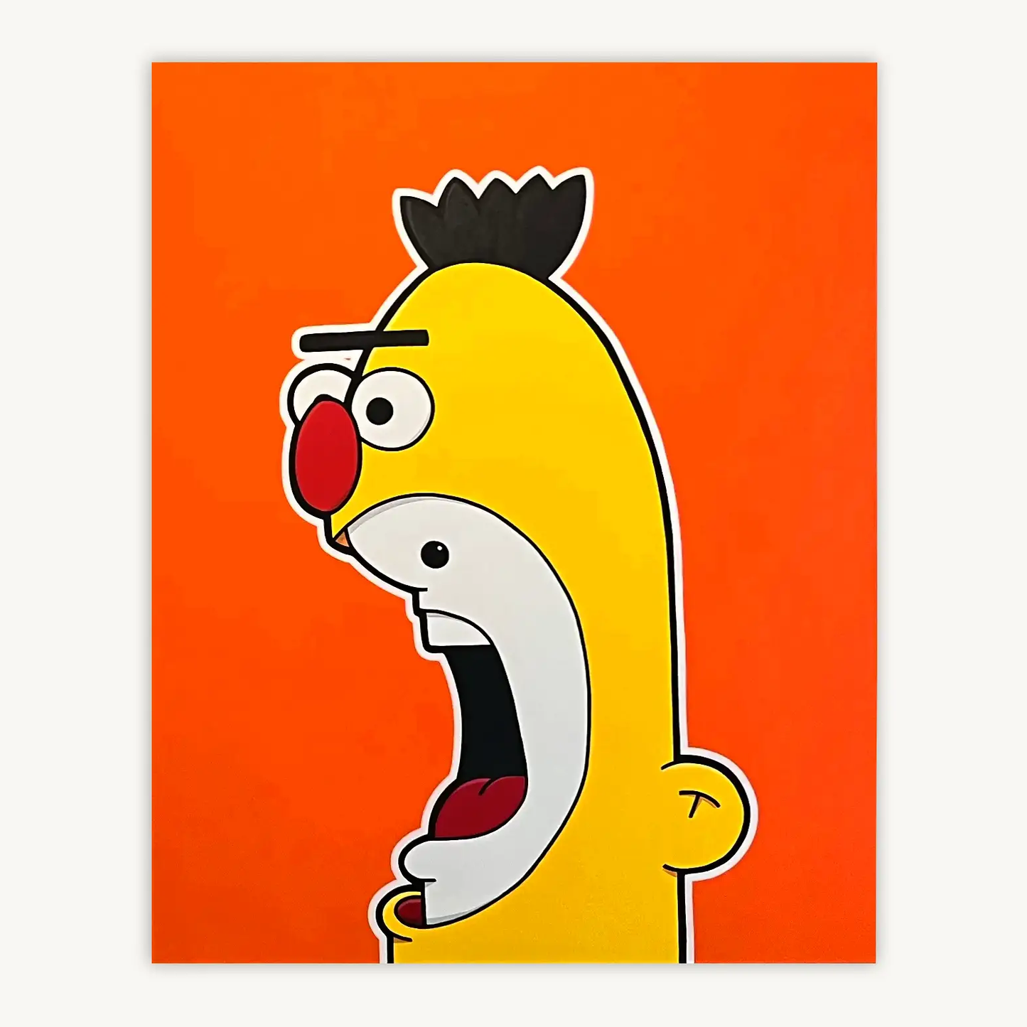 Large Shouter vs Bert painting