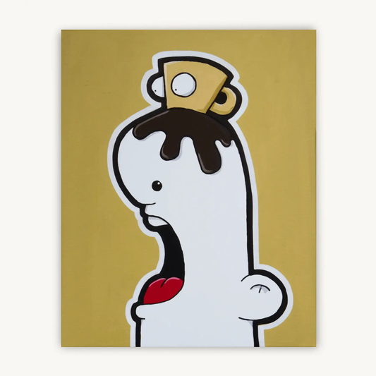 Shouter vs Coffee painting