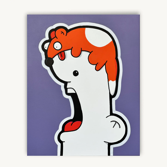 Shouter vs Fox painting