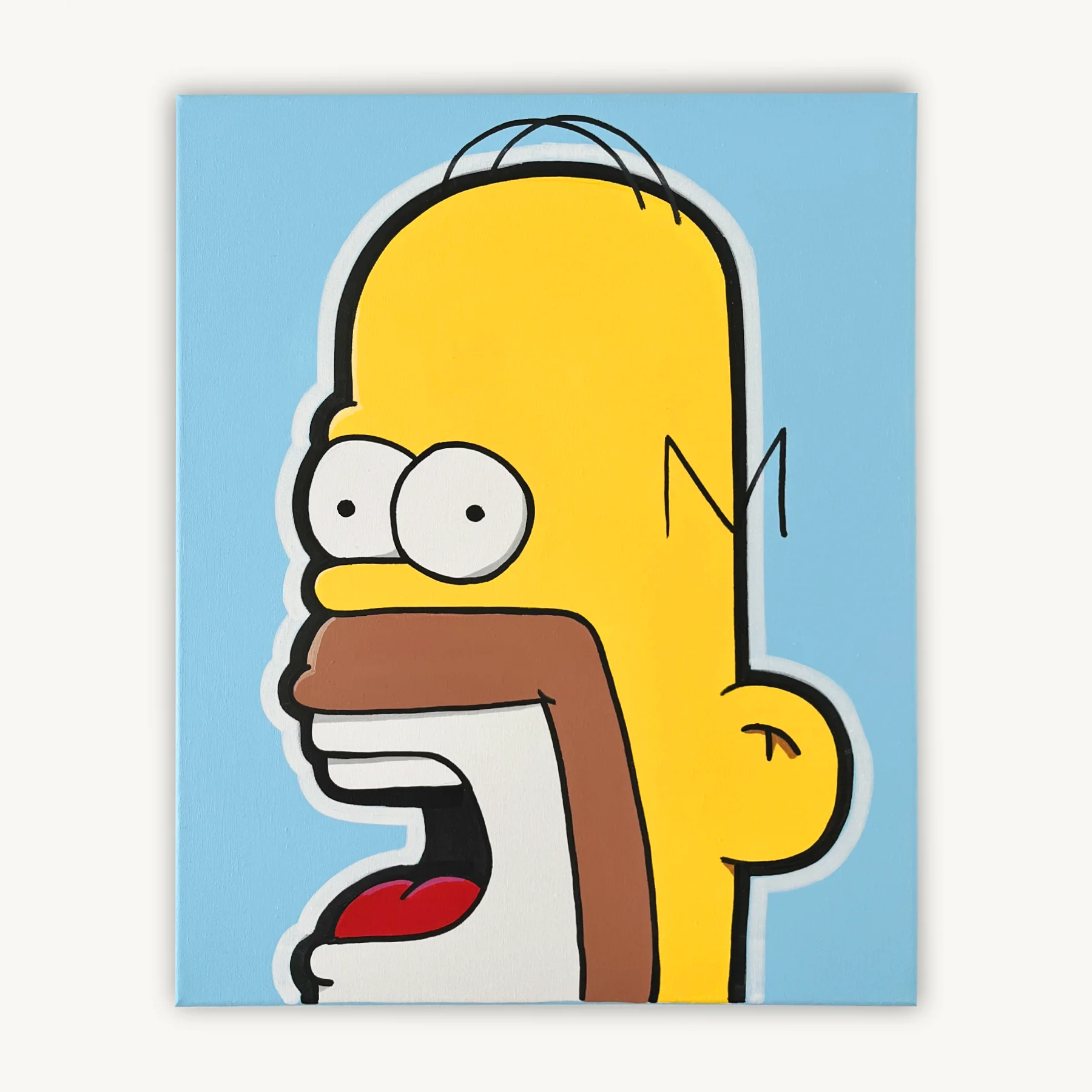 Shouter vs Homer painting