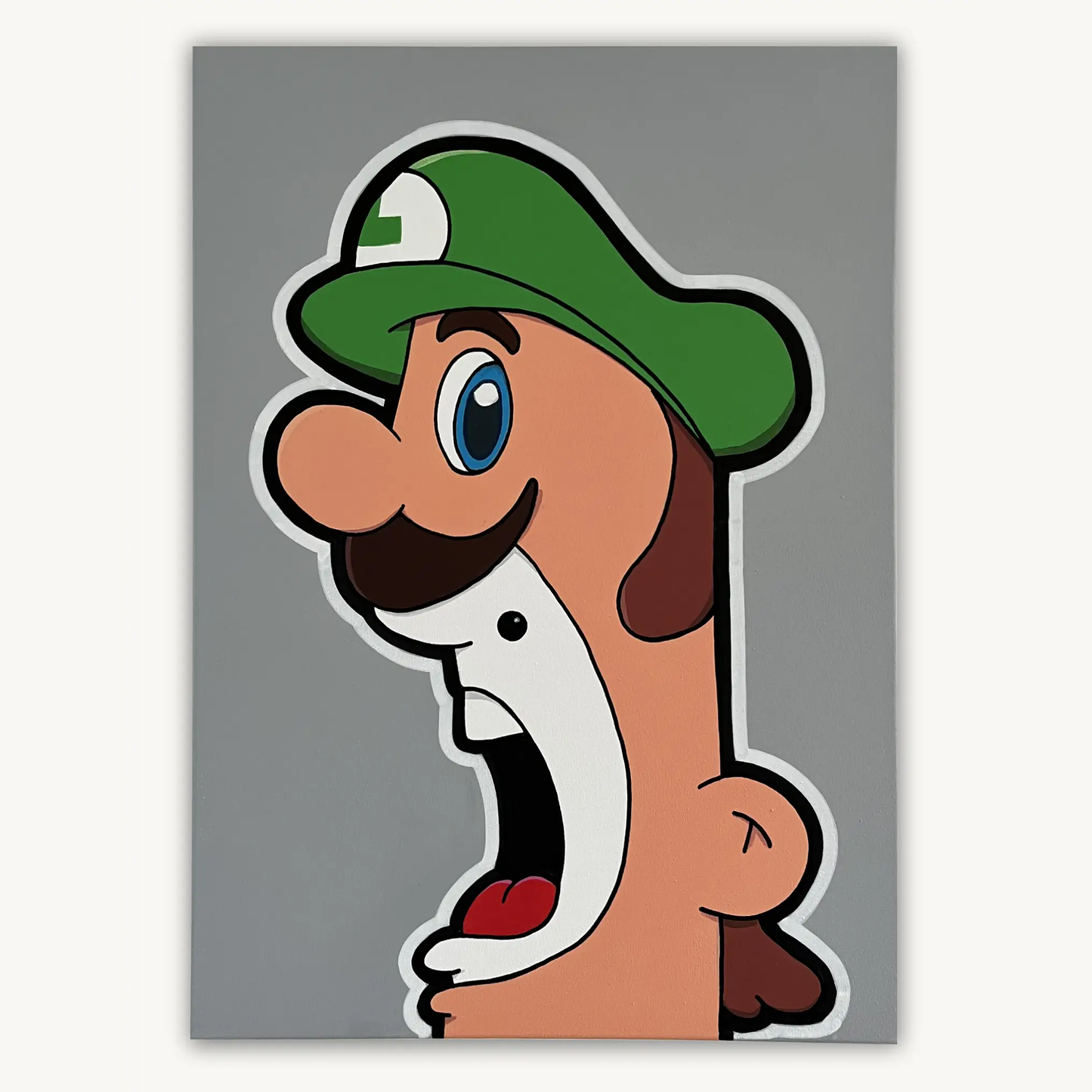 Shouter vs Luigi painting