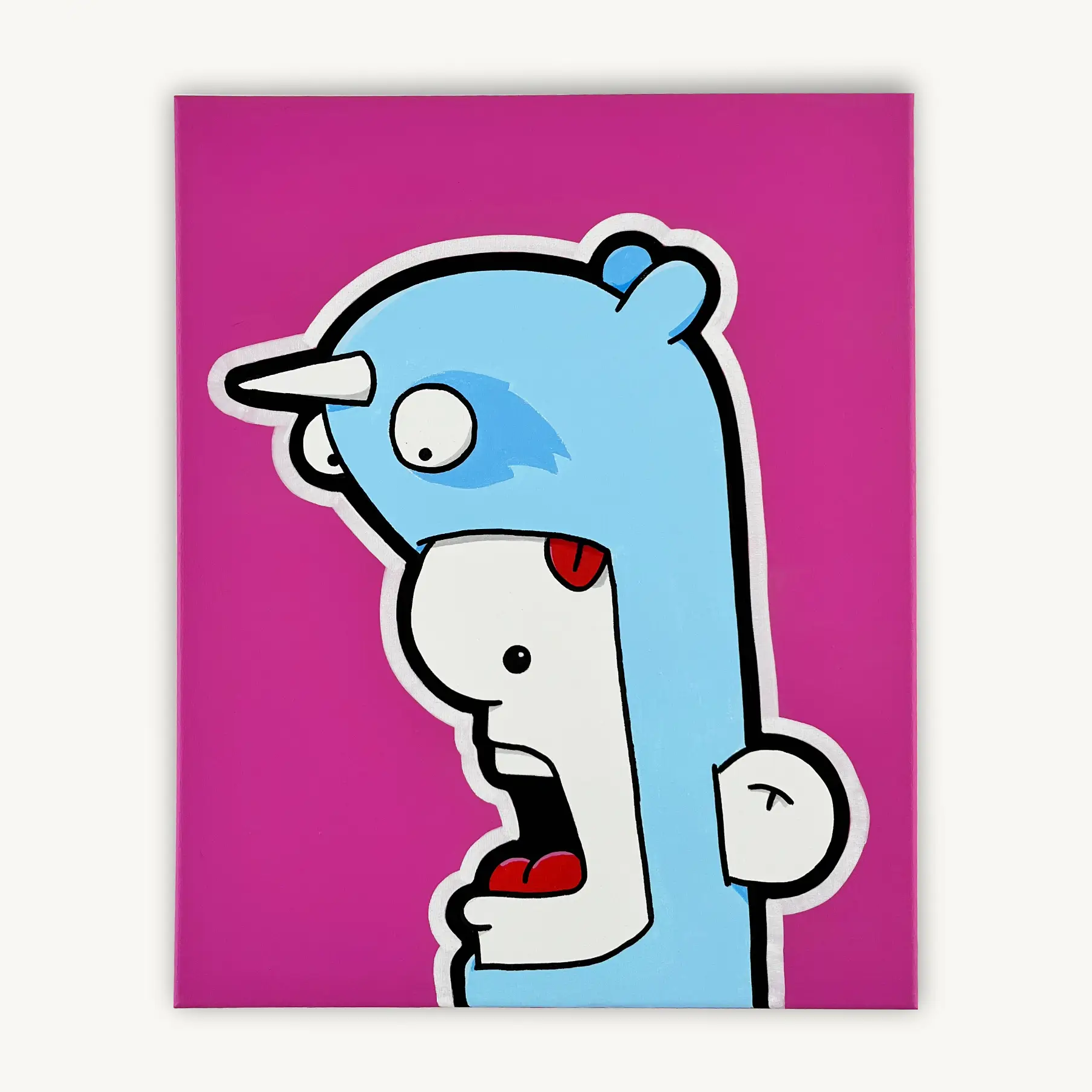 Shouter vs Unicorn painting