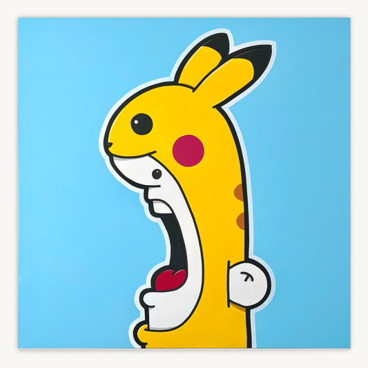 Shouter vs Pikachu painting